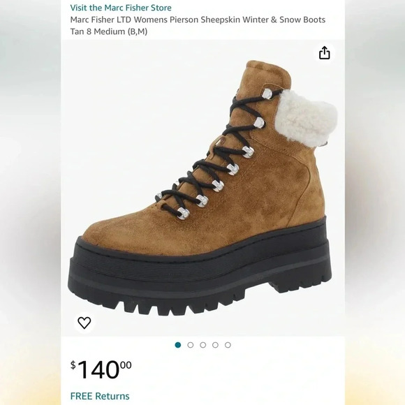 NWOT- Marc Fisher Pierson Lug Sole Bootie Size 8.5 - Picture 10 of 10